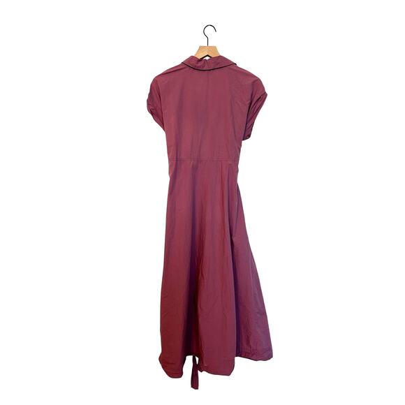 Hatch Maternity 'The Silvina' Purple Cotton Midi Dress - Picture 4 of 4
